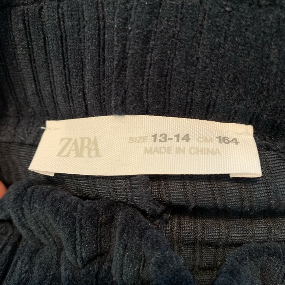 Zara Girls Skirt Blue Corduroy (13-14) NWOT - Picture 4 of 5